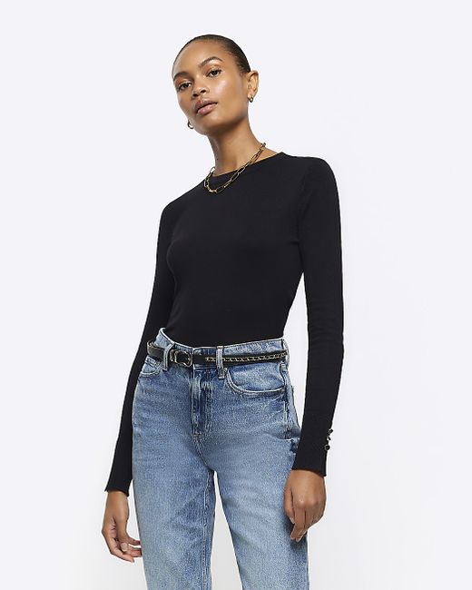 River Island Knitted Long Sleeve Top