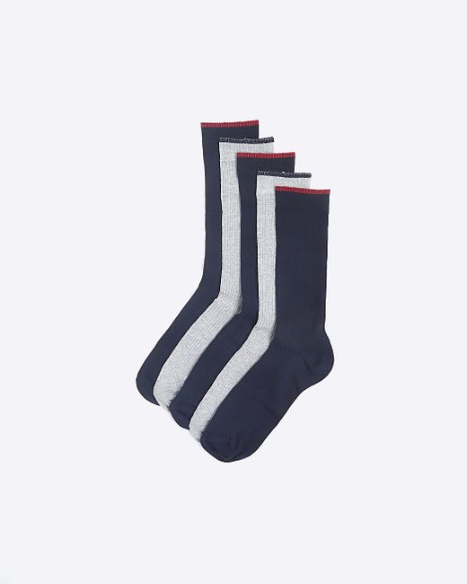 River Island Rib Ankle Socks Multipack