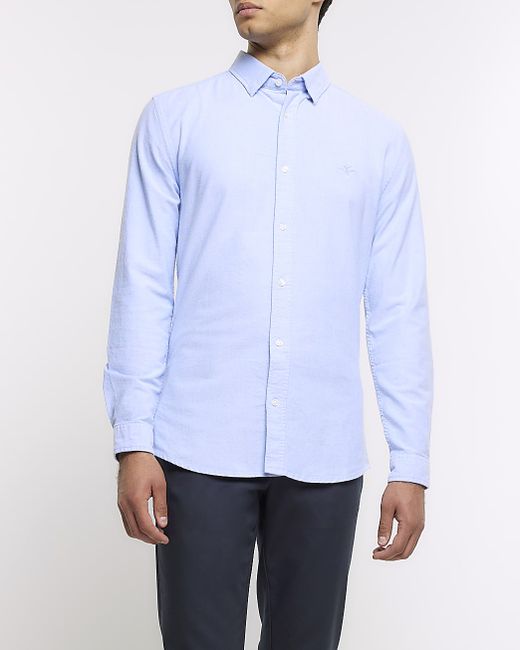 River Island Muscle Fit Oxford Smart Shirt