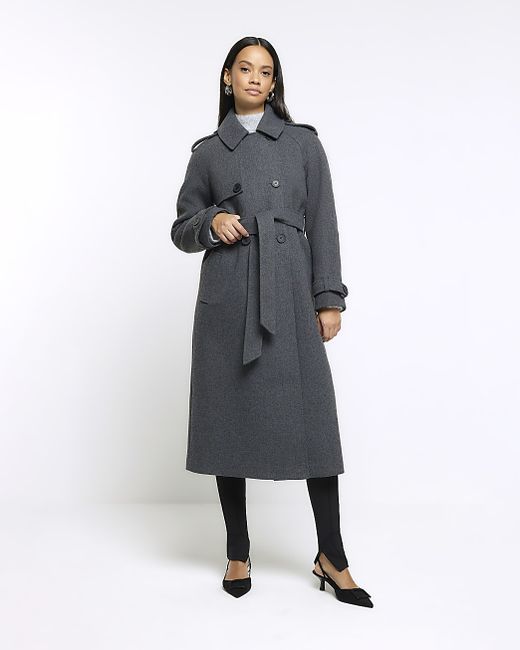 River Island Belted Longline Trench Coat