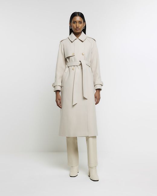 River Island Belted Longline Trench Coat