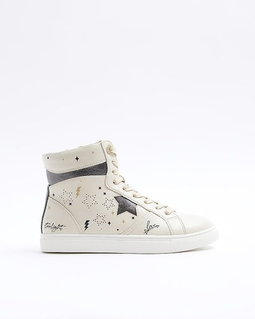 River Island Star High Top Sneakers