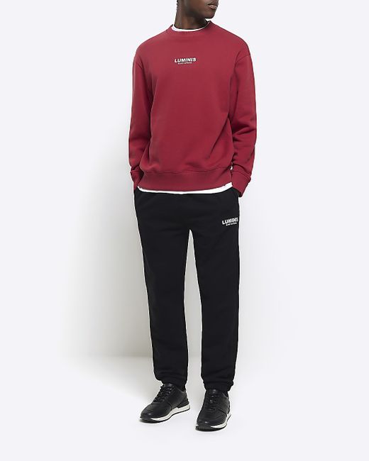 River Island Regular Fit Graphic Joggers