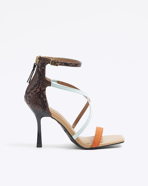 River Island Closed Back Strappy Heeled Sandals