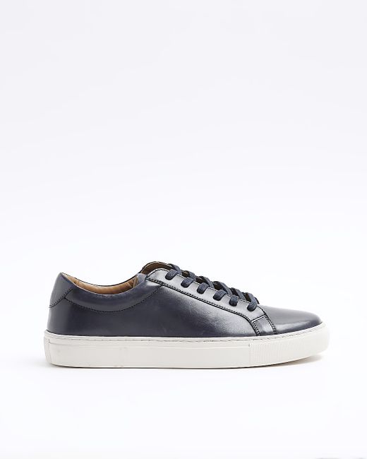 River Island Leather Lace Up Sneakers