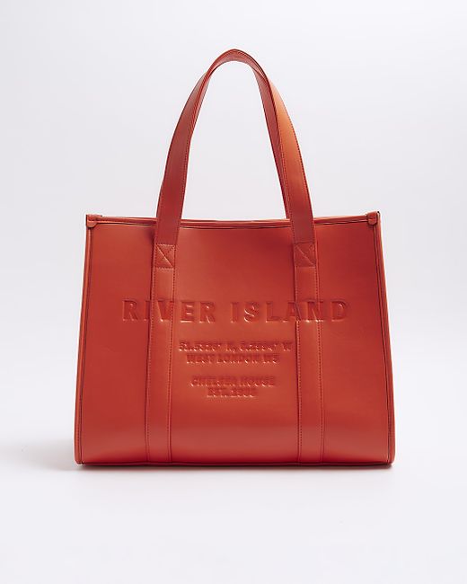 River Island Faux Leather Embossed Shopper Bag