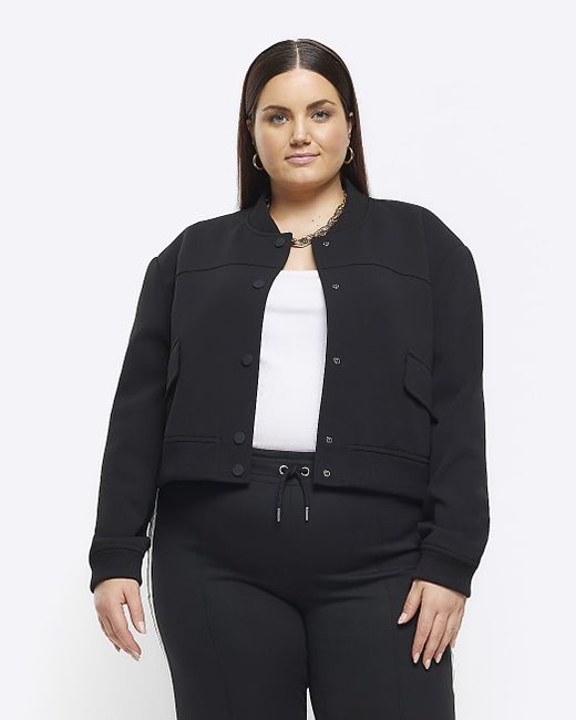 River Island Plus Tailored Crop Bomber Jacket