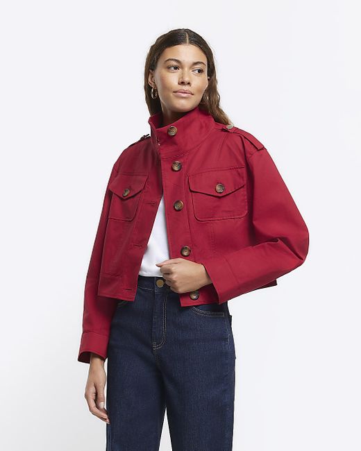 River Island Crop Trench Jacket