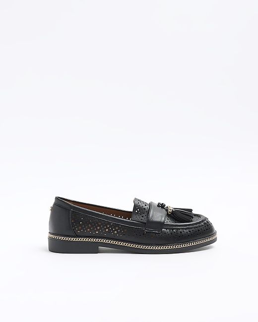 River Island Cut Out Tassel Loafers
