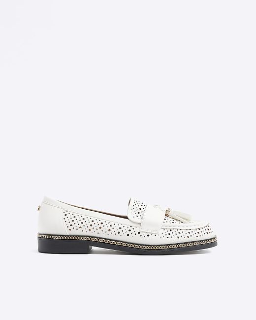 River Island Cut Out Tassel Loafers