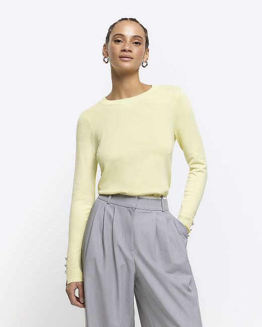 River Island Knitted Long Sleeve Top