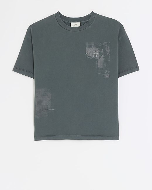 River Island Boys Washed Graphic T-Shirt