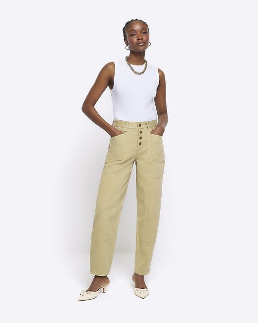 River Island High Waisted Tapered Jeans