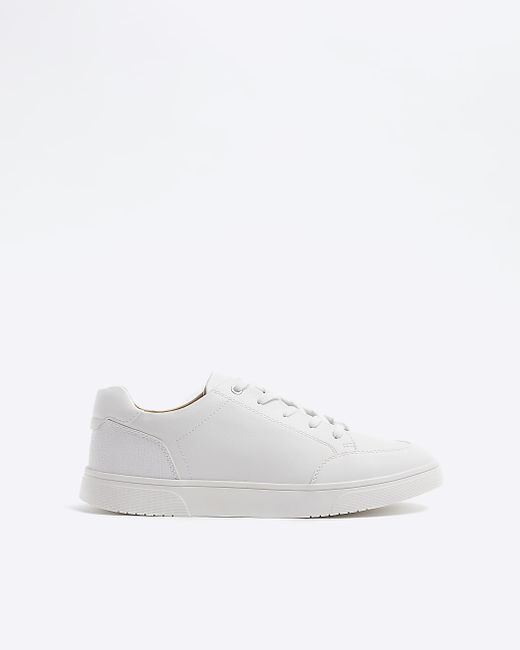 River Island Textured Lace Up Sneakers