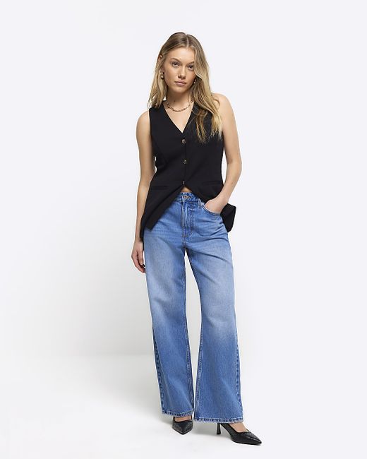River Island Petite Relaxed Straight Jeans