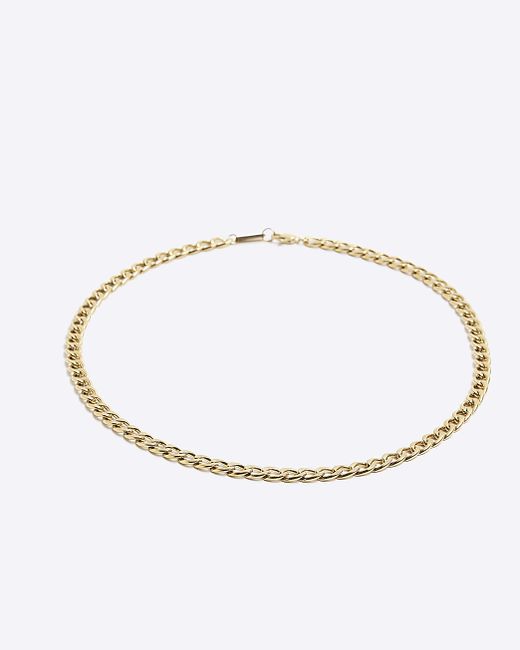 River Island Gold Steel Chain Necklace