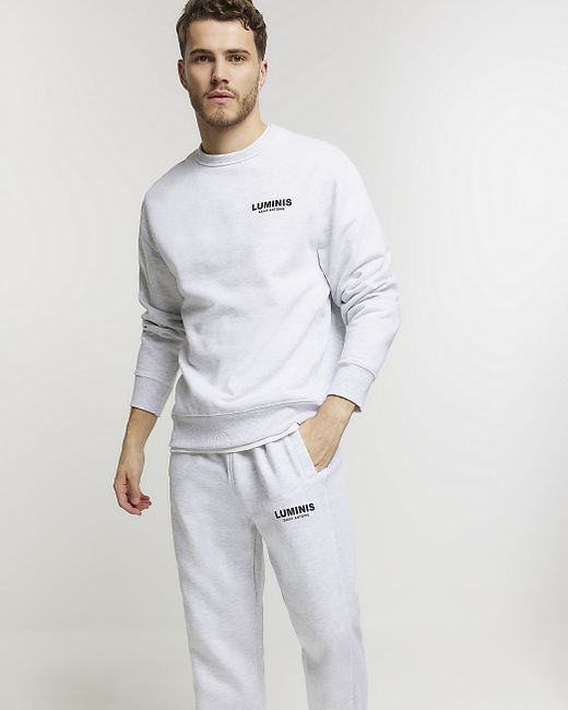 River Island Regular Fit Graphic Cuffed Joggers