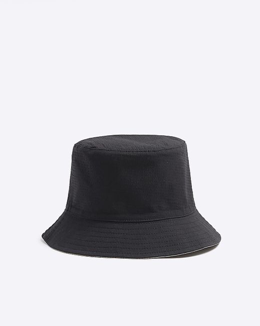 River Island Reversible Seersucker Bucket Hat