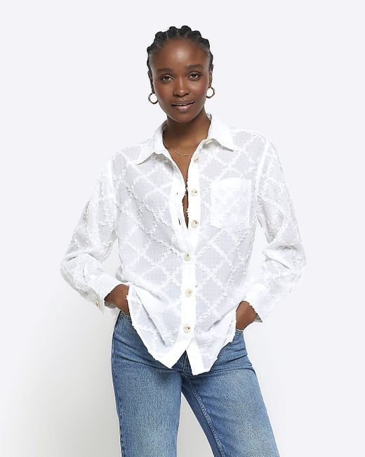 River Island Textured Quilted Shirt