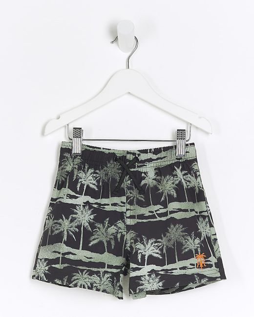 River Island Mini Boys Palm Tree Swim Shorts