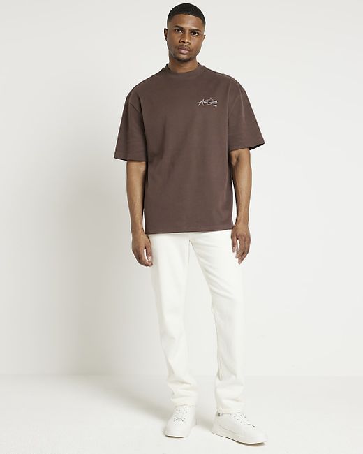 River Island Oversized Fit Script Graphic T-Shirt