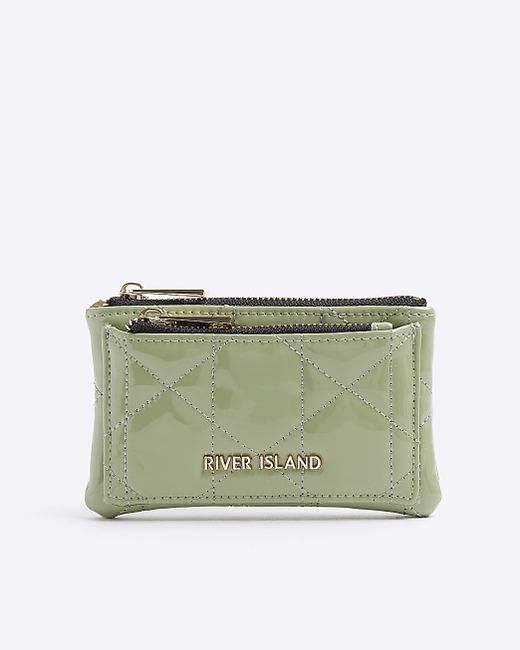 River Island Patent Quilted Pouch Purse
