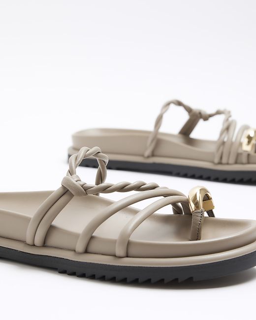 River Island Twisted Strap Chunky Sandals