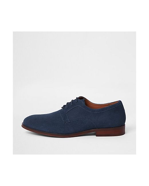 River Island suede textured derby shoes