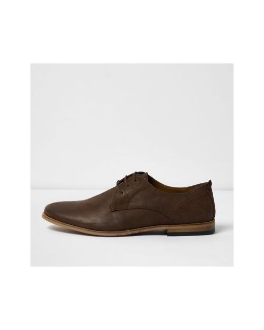 River Island leather smart derby shoes
