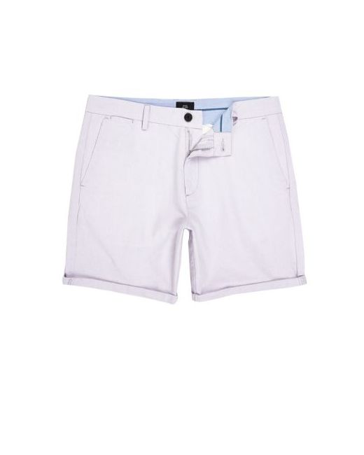 River Island slim fit Oxford chino shorts