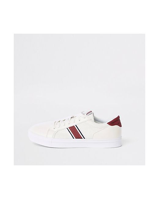 River Island mesh stripe side lace-up sneakers