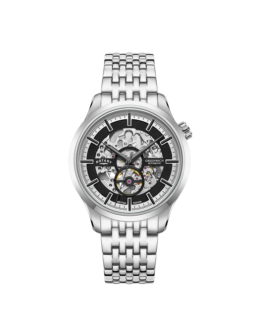Rotary Watches Rotary Greenwich Skeleton Automatic Gents Watch GB02945/87