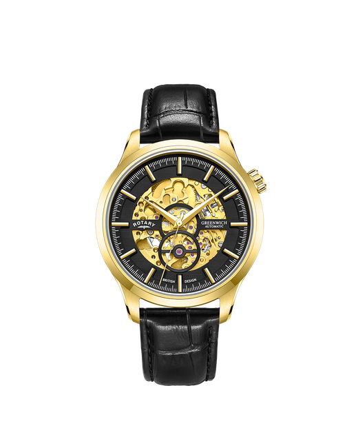 Rotary Watches Rotary Greenwich Skeleton Automatic Gents Watch GS02948/04