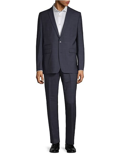 Vince Camuto WindowpaneWoolSuit