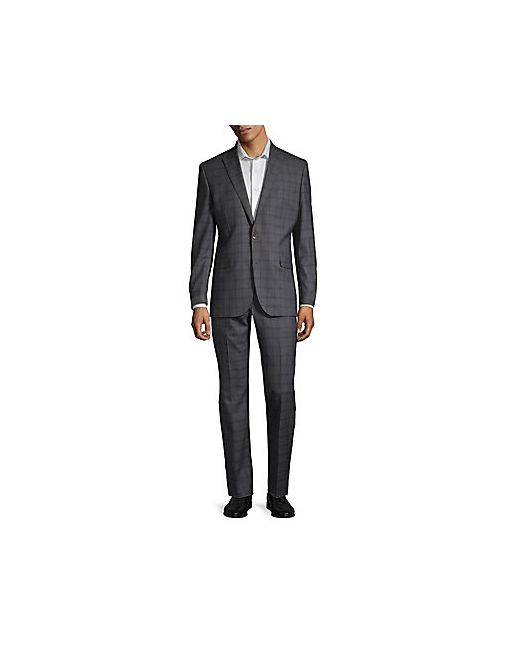Kenneth Cole Plaid Wool Suit