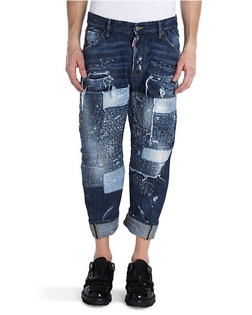 Viktor & Rolf Distressed Patch Jeans