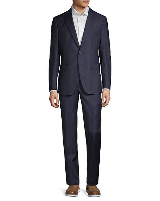 Saks Fifth Avenue Made in Italy Two-Piece Modern Fit Pinstripe Suit