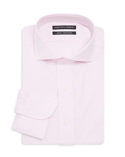 Saks Fifth Avenue Slim-Fit Poplin Dress Shirt
