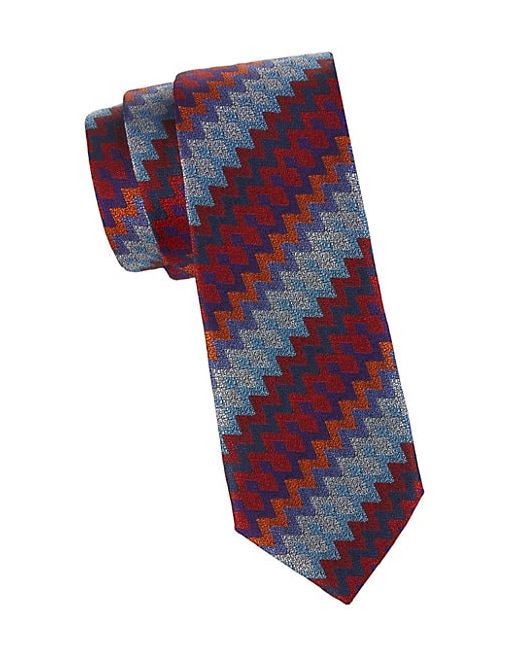 Missoni Zig-Zag Stripe Silk Tie