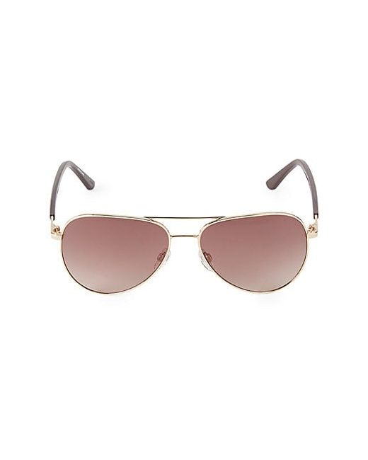 Karl Lagerfeld 57MM Borde Aviator Sunglasses