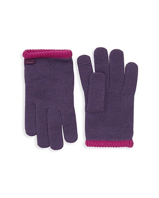 Coach Two-Tone Wool Gloves