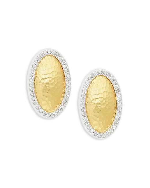 Gurhan Jordan 24K White Yellow Gold Diamond Earrings