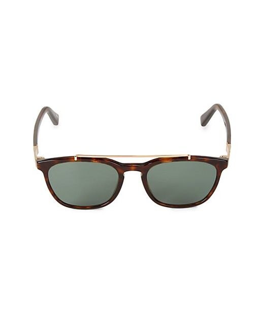 Ermenegildo Zegna 59MM Tortoiseshell Polarized Rectangular Sunglasses