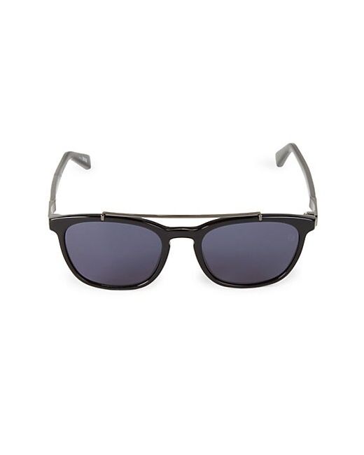 Ermenegildo Zegna 53MM Brow Bar Rectangular Sunglasses