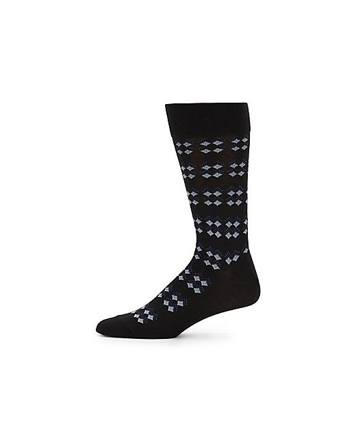 Saks Fifth Avenue Diamond Dot-Print Cotton-Blend Socks