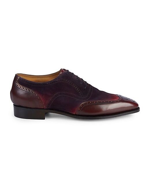 Corthay Vendome Suede Leather Wingtip Oxfords