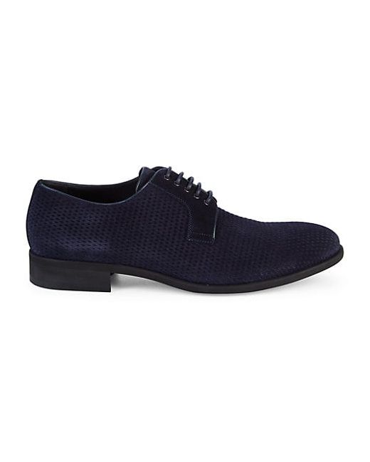 a. testoni Perforated Suede Derbys