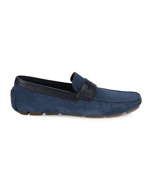 Canali Suede Penny Loafers