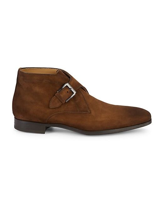 Magnanni Buckled Suede Booties