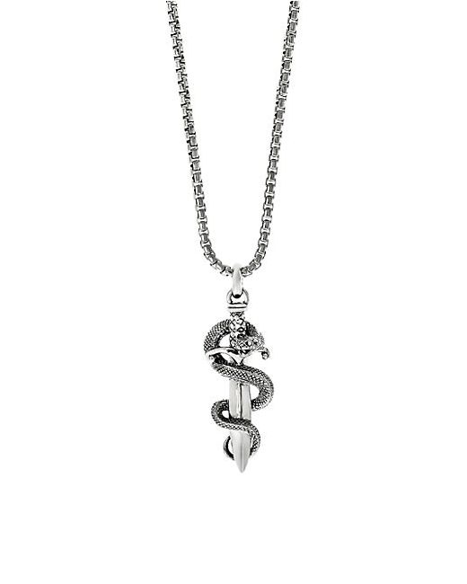 Effy 925 Sterling Sword Snake Pendant Necklace